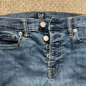 Gap high rise button up jean